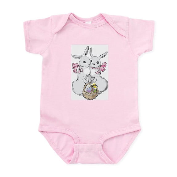 CafePress - Easter Rabbits Infant Bodysuit - Baby Light Bodysuit, Size Newborn - 24 Months