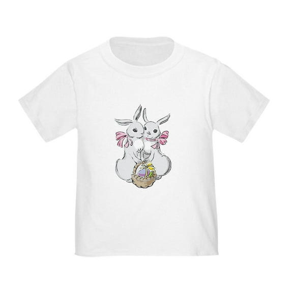CafePress - Easter Rabbits Toddler T Shirt - Cute Toddler T-Shirt, 100% Cotton