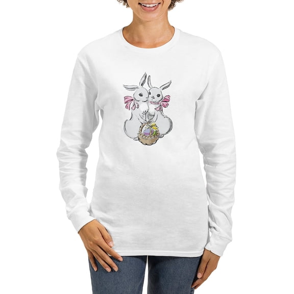 CafePress - Easter Rabbits Women's Long Sleeve T Shirt - Women's Long Sleeve Graphic Casual T-Shirt