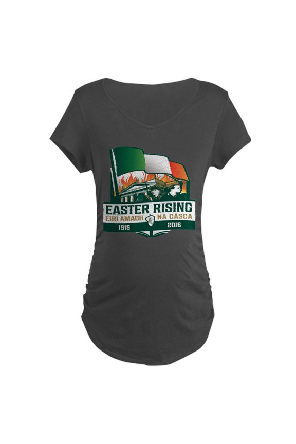 - Easter Rising (Gaelic) Maternity T Shirt - Maternity Dark T-Shirt