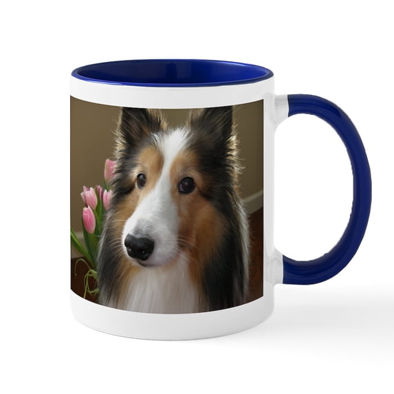 CafePress - Easter Sheltie Mug - 11 oz Ceramic Mug - Novelty Coffee Tea Cup