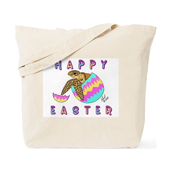 CafePress - Easter Turtle Tote Bag - Unisex Canvas Tote Bag, Beige, 1-Piece