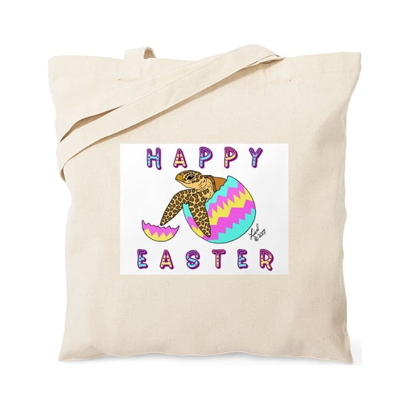CafePress - Easter Turtle Tote Bag - Unisex Canvas Tote Bag, Beige, 1-Piece