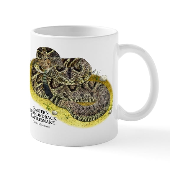 CafePress - Eastern Diamondback Rattlesnake Mug - 11 oz Ceramic Mug - Novelty Coffee Tea Cup