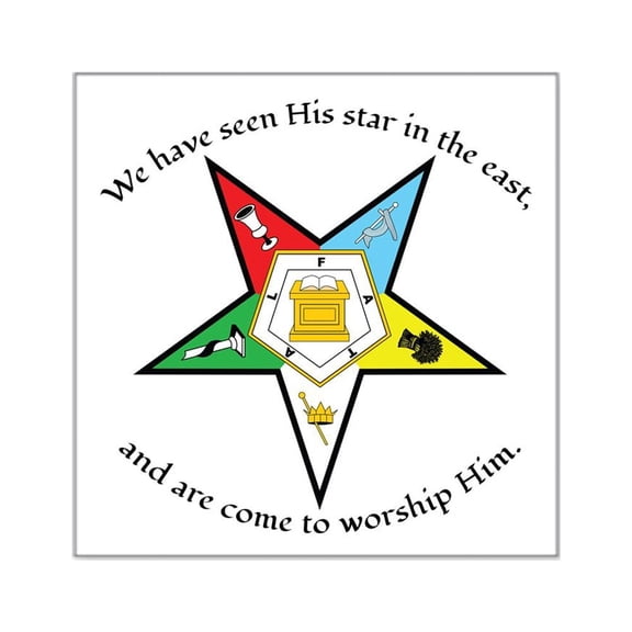 CafePress - Eastern Star Matthew 2:2 Square Sticker 3&Quot; X - Square Sticker 3" x 3"
