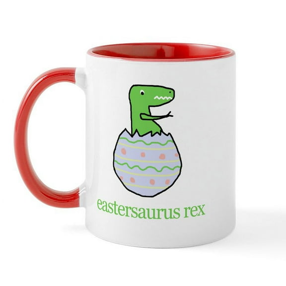 CafePress - Eastersaurus Rex Mug - 11 oz Ceramic Mug - Novelty Coffee Tea Cup