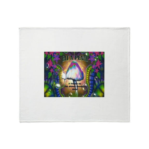CafePress - Eat A Peach Band Logo Throw Blanket - Soft Fleece Throw Blanket, 50"x60" for All Ages