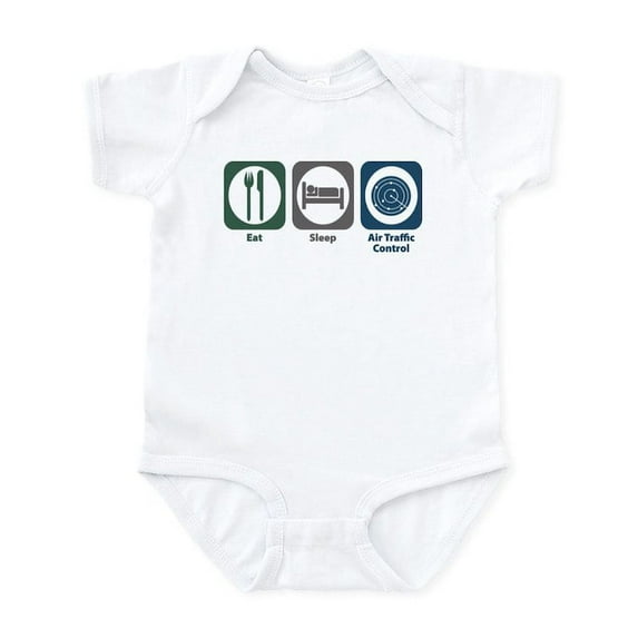CafePress - Eat Sleep Air Traffic Control Infant Bodysuit - Baby Light Bodysuit, Size Newborn - 24 Months