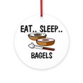 thumbnail image 1 of CafePress - Eat ... Sleep ... BAGELS -  Round Wood Ornament 4", 1 of 2