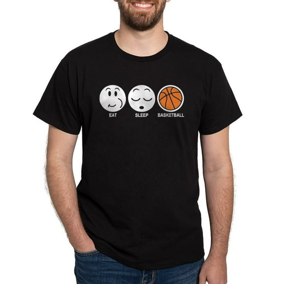 CafePress - Eat Sleep Basketball Dark T Shirt - Men's Classic Graphic Cotton T-Shirt