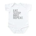 thumbnail image 1 of CafePress - Eat Sleep Bike Repeat Body Suit - Baby Light Bodysuit, Size Newborn - 24 Months, 1 of 4