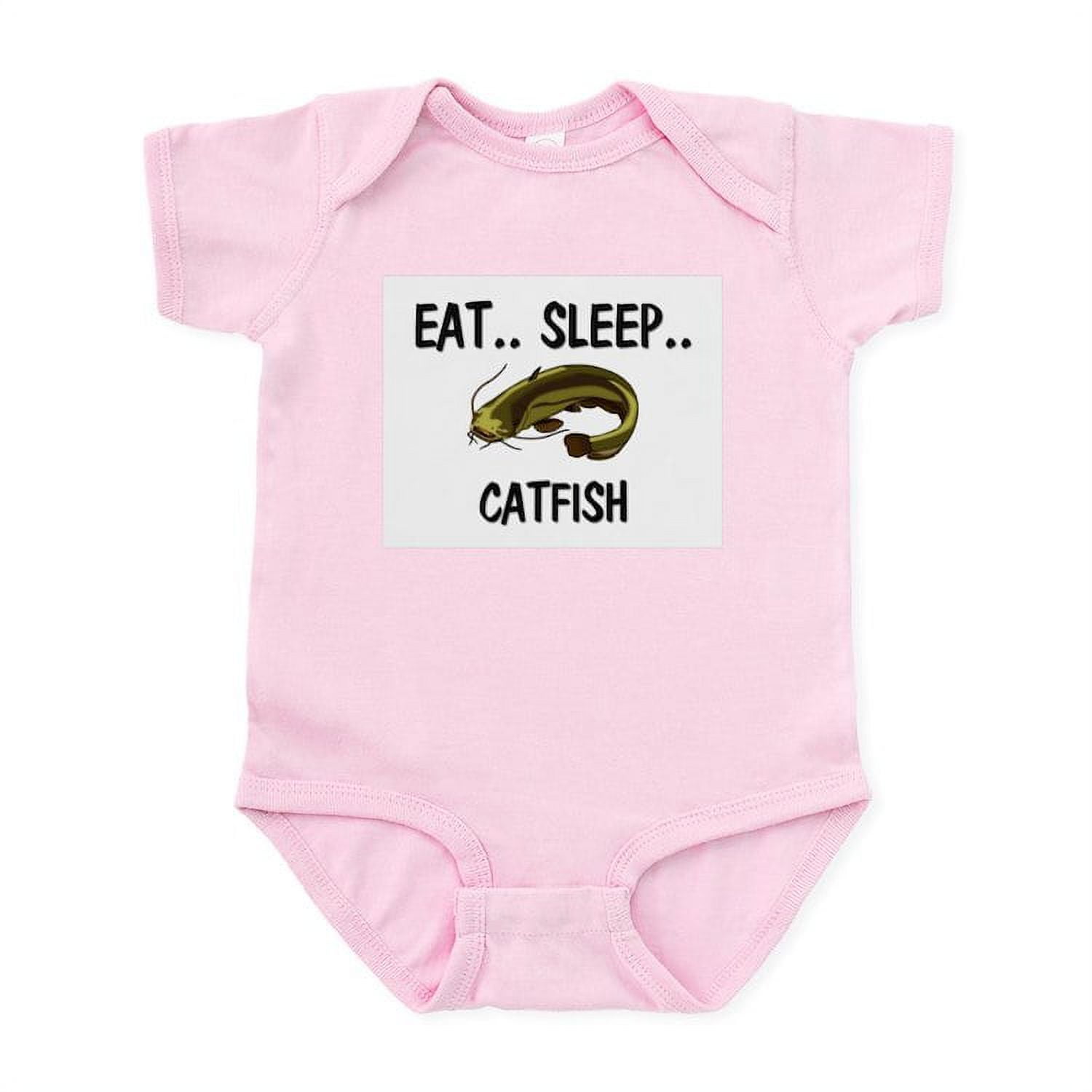 CafePress Eat Sleep CATFISH Infant Bodysuit Baby Light