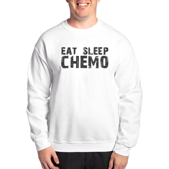 CafePress - Eat Sleep Chemo Sweatshirt - Crew Neck Sweatshirt