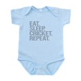 thumbnail image 1 of CafePress - Eat Sleep Cricket Repeat Body Suit - Baby Light Bodysuit, Size Newborn - 24 Months, 1 of 4