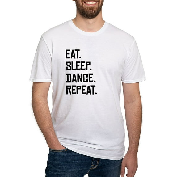 CafePress - Eat Sleep Dance Repeat T Shirt - Fitted T-Shirt, Vintage Fit Soft Cotton Tee