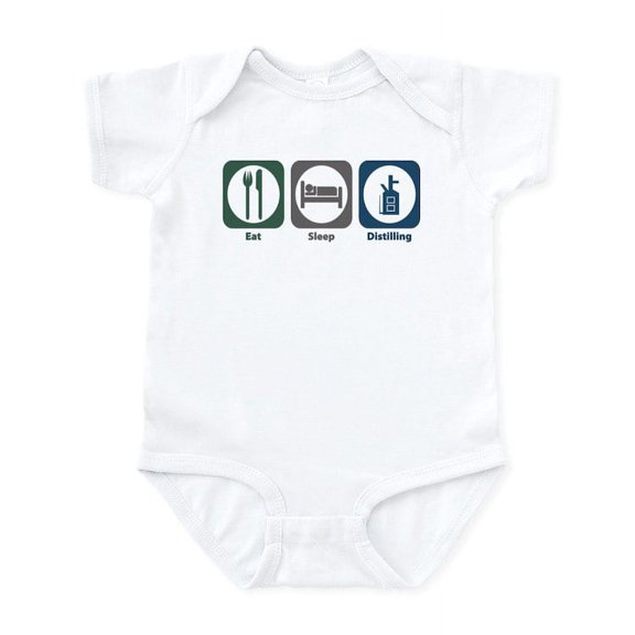CafePress - Eat Sleep Distilling Infant Bodysuit - Baby Light Bodysuit, Size Newborn - 24 Months