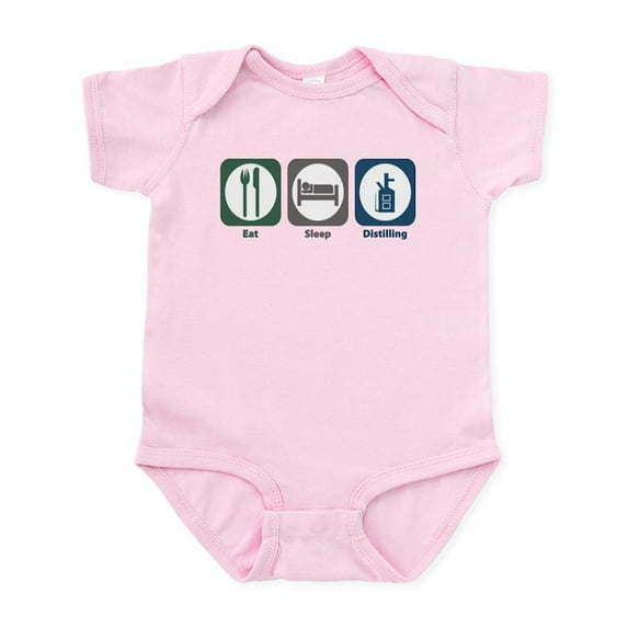 CafePress - Eat Sleep Distilling Infant Bodysuit - Baby Light Bodysuit, Size Newborn - 24 Months