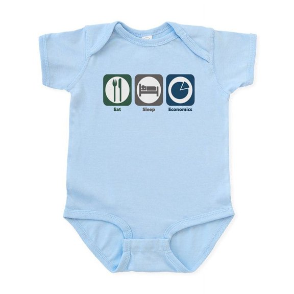 CafePress - Eat Sleep Economics Infant Bodysuit - Baby Light Bodysuit, Size Newborn - 24 Months