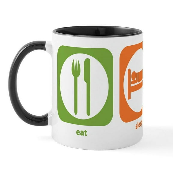 CafePress - Eat Sleep Economics Mug - 11 oz Ceramic Mug - Novelty Coffee Tea Cup
