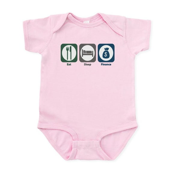 CafePress - Eat Sleep Finance Infant Bodysuit - Baby Light Bodysuit, Size Newborn - 24 Months
