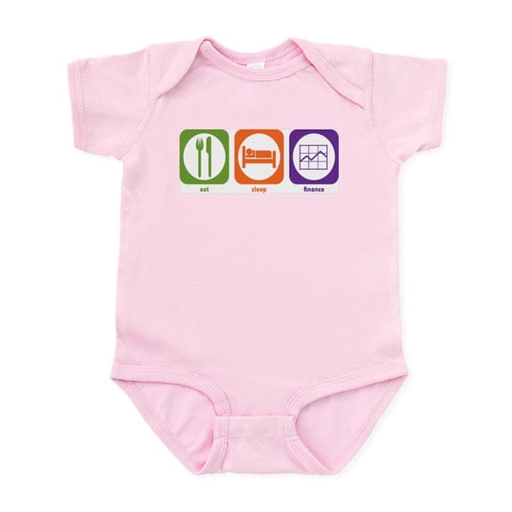 CafePress - Eat Sleep Finance Infant Bodysuit - Baby Light Bodysuit, Size Newborn - 24 Months