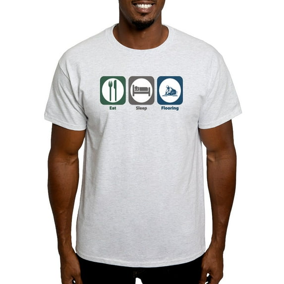 CafePress - Eat Sleep Flooring Light T Shirt - Men's Classic Graphic T-Shirt