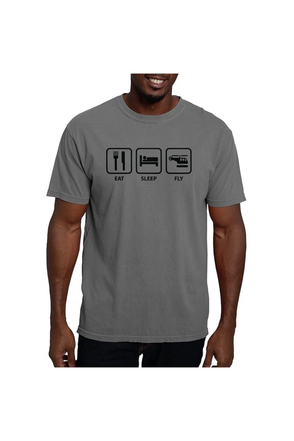 - Eat Sleep Fly T Shirt - Mens Comfort Colors Shirt