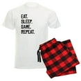 thumbnail image 1 of CafePress - Eat Sleep Game Repeat Pajamas - Men's Light Loose Fit Cotton Pajama Set, 1 of 7