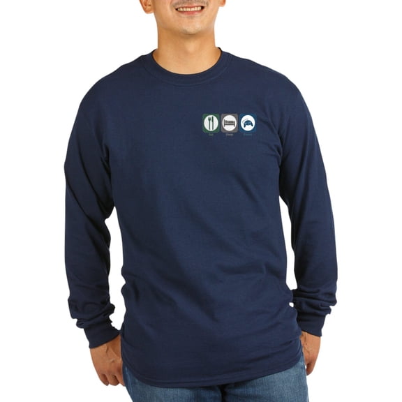 CafePress - Eat Sleep Gamer Long Sleeve T Shirt - Long Sleeve Dark T-Shirt