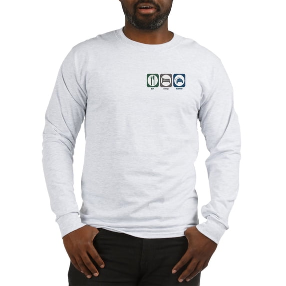 CafePress - Eat Sleep Gamer Long Sleeve T Shirt - Unisex Cotton Long Sleeve T-Shirt