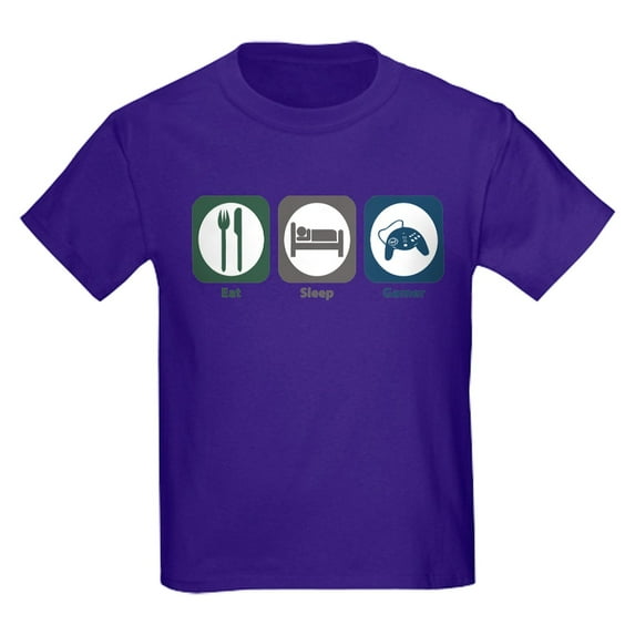 CafePress - Eat Sleep Gamer T Shirt - Dark T-Shirt Kids XS-XL