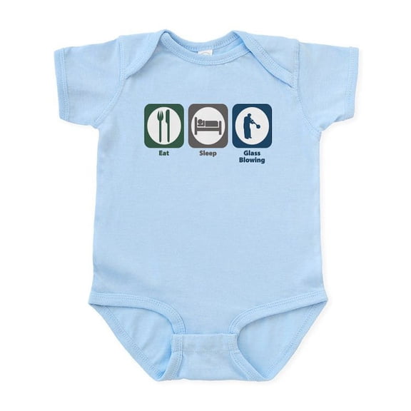 CafePress - Eat Sleep Glass Blowing Infant Bodysuit - Baby Light Bodysuit, Size Newborn - 24 Months