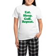 thumbnail image 1 of CafePress - Eat Sleep Golf Women's Light Pajamas - Women's Short Sleeve Print T-Shirt and Pants Light Cotton Pajama Set, 1 of 7