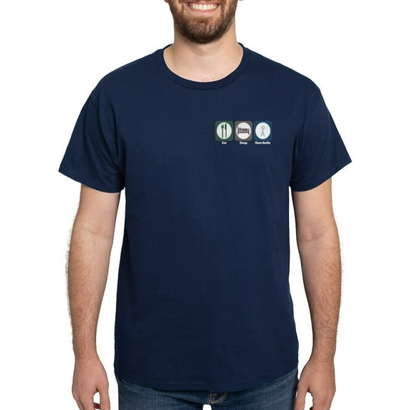 CafePress - Eat Sleep Ham Radio Dark T Shirt - Men's Classic Graphic Cotton T-Shirt