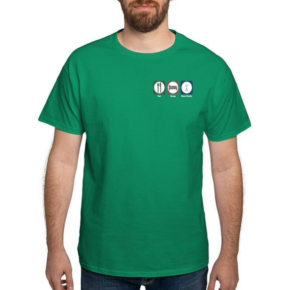 CafePress - Eat Sleep Ham Radio Dark T Shirt - Men's Classic Graphic Cotton T-Shirt