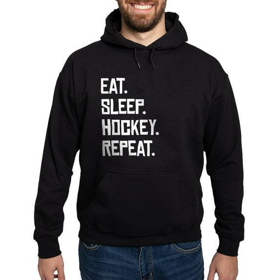 CafePress - Eat Sleep Hockey Repeat Hoodie - Pullover Hoodie, Classic, Comfortable Hooded Sweatshirt