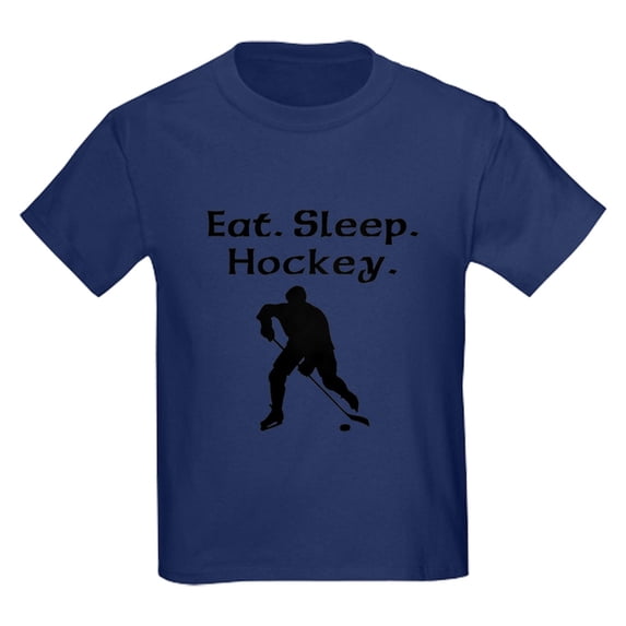 CafePress - Eat Sleep Hockey T Shirt - Dark T-Shirt Kids XS-XL