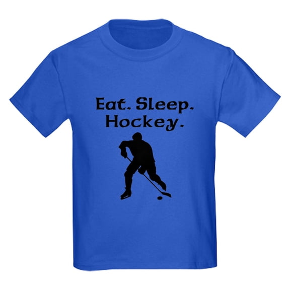CafePress - Eat Sleep Hockey T Shirt - Dark T-Shirt Kids XS-XL