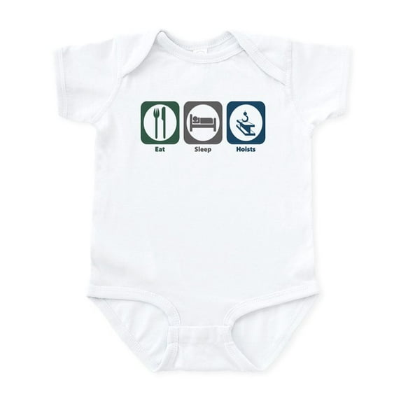 CafePress - Eat Sleep Hoists Infant Bodysuit - Baby Light Bodysuit, Size Newborn - 24 Months