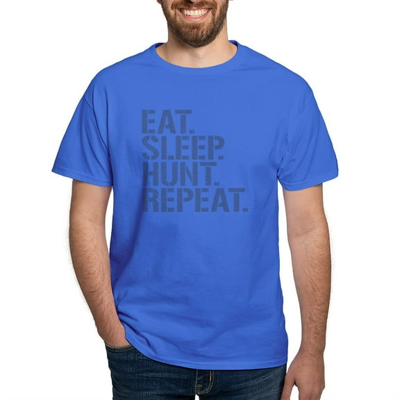 CafePress - Eat Sleep Hunt Repeat T Shirt - Men's Classic Graphic Cotton T-Shirt