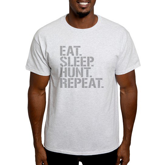 CafePress - Eat Sleep Hunt Repeat T Shirt - Men's Classic Cotton T-Shirts