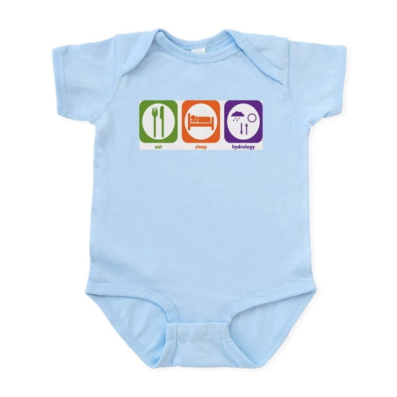 CafePress - Eat Sleep Hydrology Infant Bodysuit - Baby Light Bodysuit, Size Newborn - 24 Months