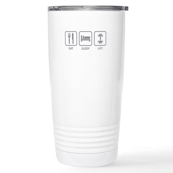 CafePress - Eat Sleep Lift Stainless Steel Travel Mug - Insulated Stainless Steel Travel Tumbler 20 oz.