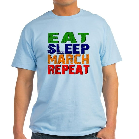 CafePress - Eat Sleep March Repeat T Shirt - Men's Classic Graphic T-Shirt
