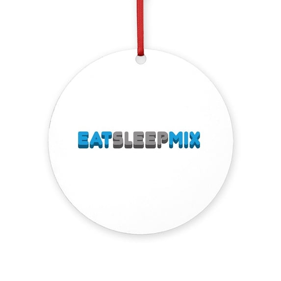 CafePress - Eat Sleep Mix - Round Wood Ornament 4"