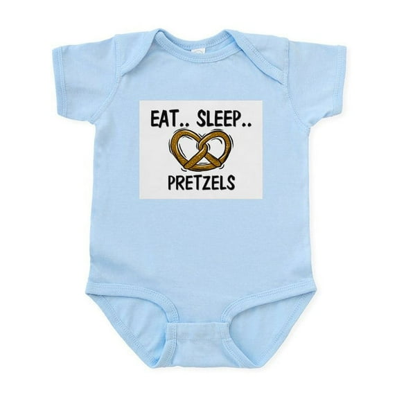 CafePress - Eat ... Sleep ... PRETZELS Infant Bodysuit - Baby Light Bodysuit, Size Newborn - 24 Months