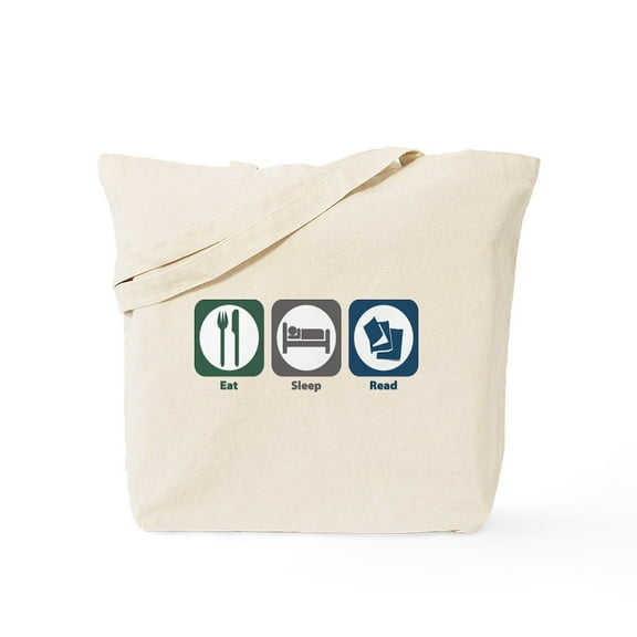 CafePress - Eat Sleep Read Tote Bag - Unisex Canvas Tote Bag, Beige, 1-Piece