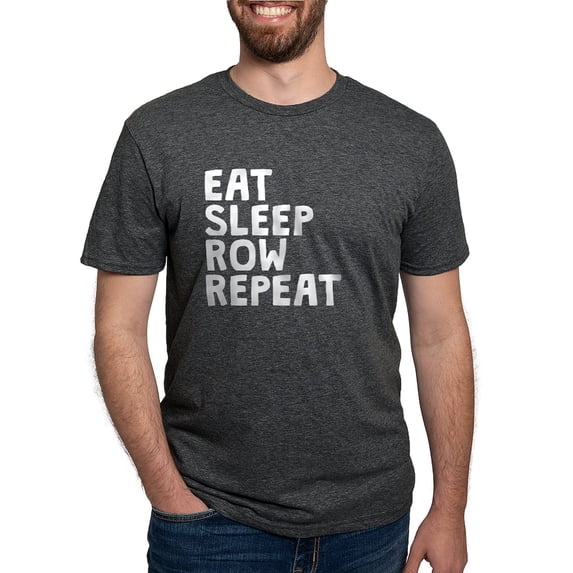 CafePress - Eat Sleep Row Repeat Men's Deluxe T Shirt - Mens Tri-blend T-Shirt