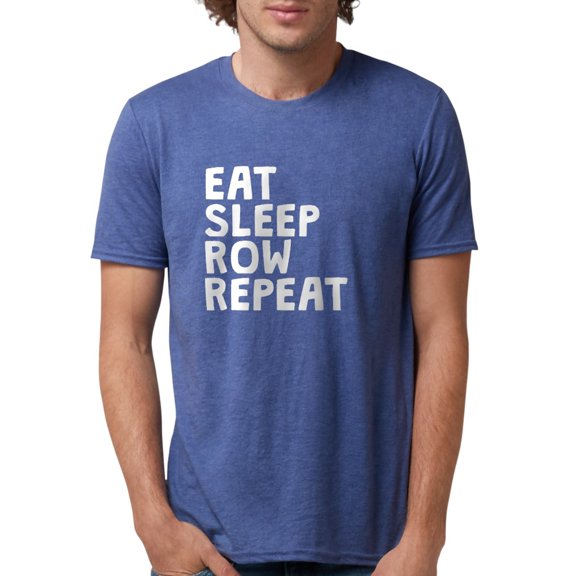 CafePress - Eat Sleep Row Repeat Men's Deluxe T Shirt - Mens Tri-blend T-Shirt