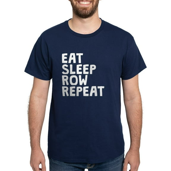CafePress - Eat Sleep Row Repeat T Shirt - Men's Classic Graphic Cotton T-Shirt